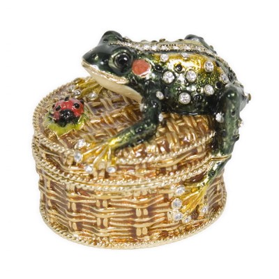 Frog Sitting On A Basket Frog Sitting On A Basket